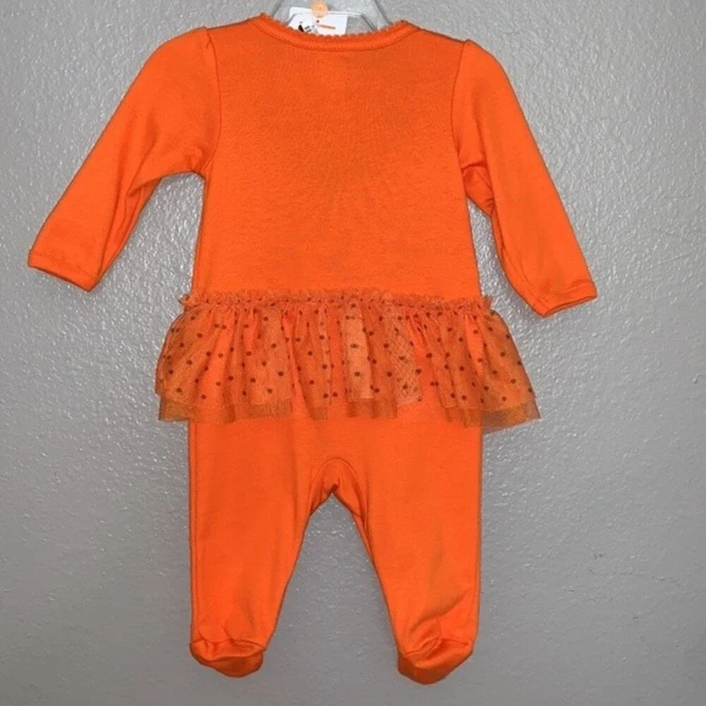Newborn pumpkin outfit for little girls Holloween
